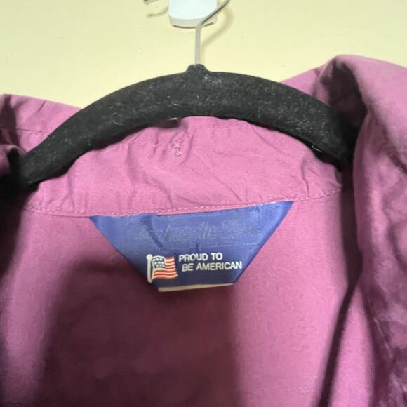 Vintage 70s Prairie Cottage Core Purple Collared Piping Pioneer Midi Dress Med - Picture 5 of 10